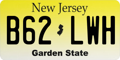 NJ license plate B62LWH