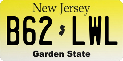 NJ license plate B62LWL