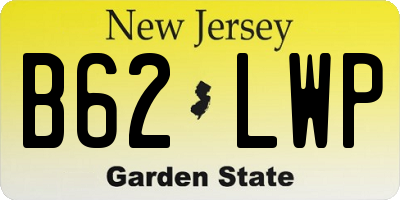 NJ license plate B62LWP