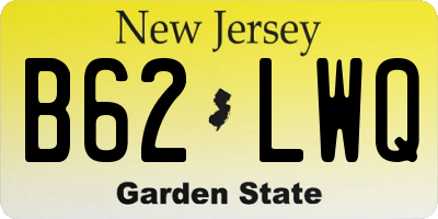 NJ license plate B62LWQ