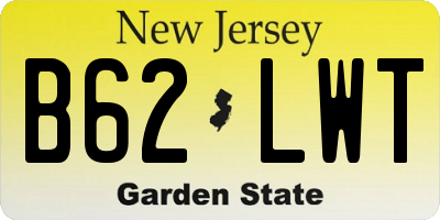 NJ license plate B62LWT