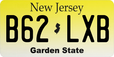 NJ license plate B62LXB