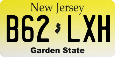 NJ license plate B62LXH