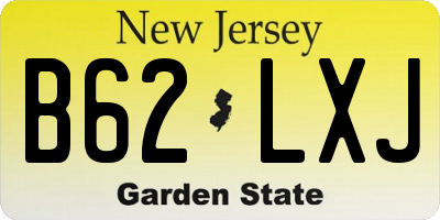 NJ license plate B62LXJ