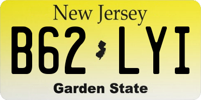 NJ license plate B62LYI