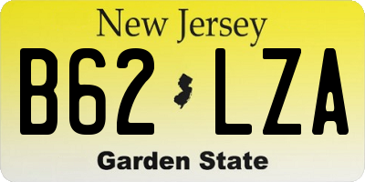 NJ license plate B62LZA