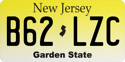 NJ license plate B62LZC