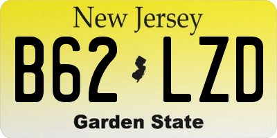 NJ license plate B62LZD
