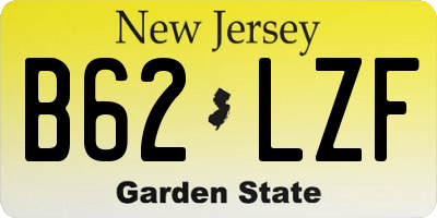 NJ license plate B62LZF