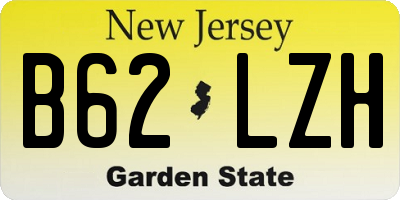 NJ license plate B62LZH