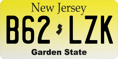 NJ license plate B62LZK