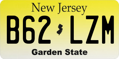 NJ license plate B62LZM
