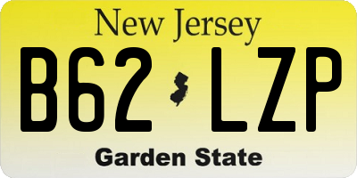 NJ license plate B62LZP