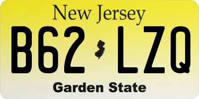 NJ license plate B62LZQ