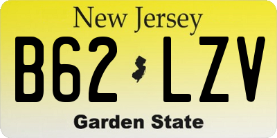 NJ license plate B62LZV