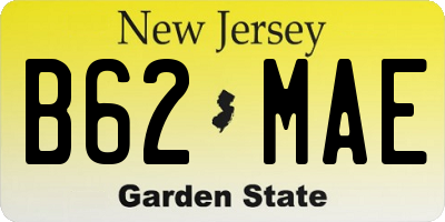 NJ license plate B62MAE
