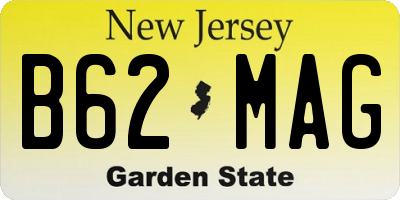 NJ license plate B62MAG