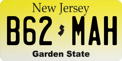 NJ license plate B62MAH