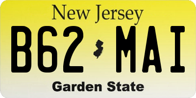 NJ license plate B62MAI