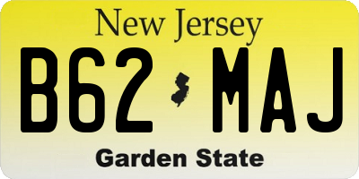 NJ license plate B62MAJ