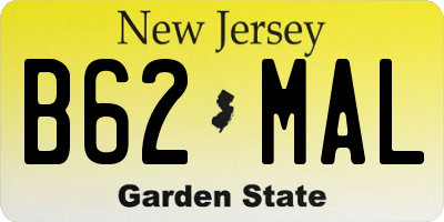 NJ license plate B62MAL