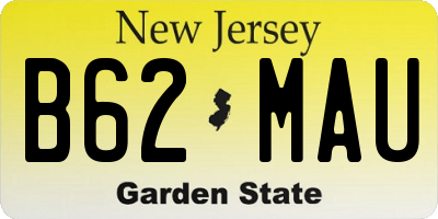 NJ license plate B62MAU