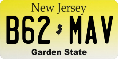 NJ license plate B62MAV