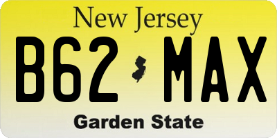 NJ license plate B62MAX