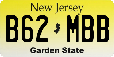 NJ license plate B62MBB