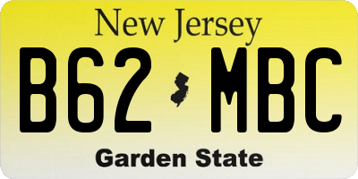 NJ license plate B62MBC