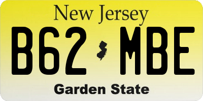 NJ license plate B62MBE