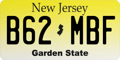 NJ license plate B62MBF