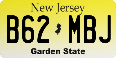 NJ license plate B62MBJ