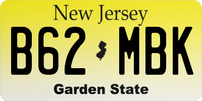 NJ license plate B62MBK