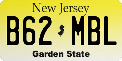 NJ license plate B62MBL