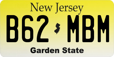 NJ license plate B62MBM