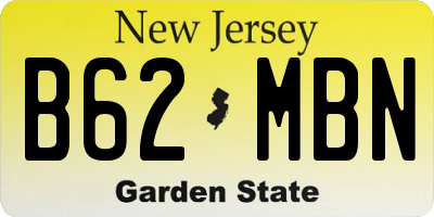 NJ license plate B62MBN