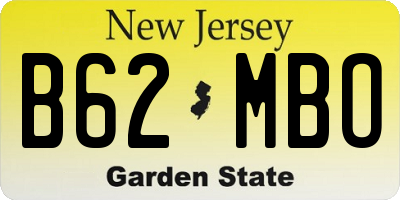 NJ license plate B62MBO