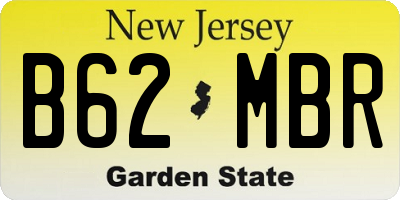 NJ license plate B62MBR