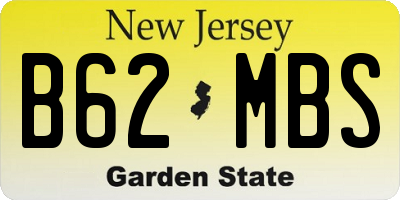 NJ license plate B62MBS