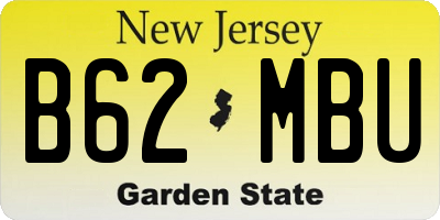 NJ license plate B62MBU