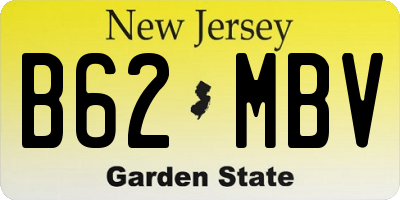 NJ license plate B62MBV