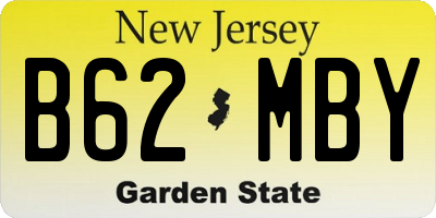NJ license plate B62MBY
