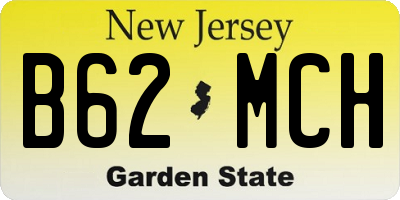 NJ license plate B62MCH