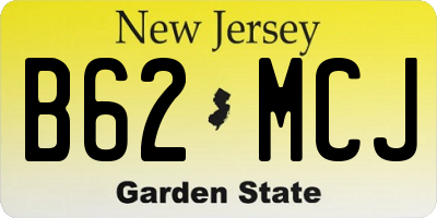 NJ license plate B62MCJ
