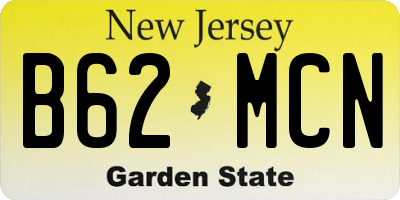 NJ license plate B62MCN