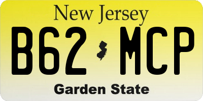 NJ license plate B62MCP