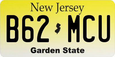 NJ license plate B62MCU