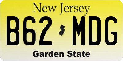 NJ license plate B62MDG