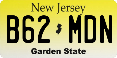 NJ license plate B62MDN
